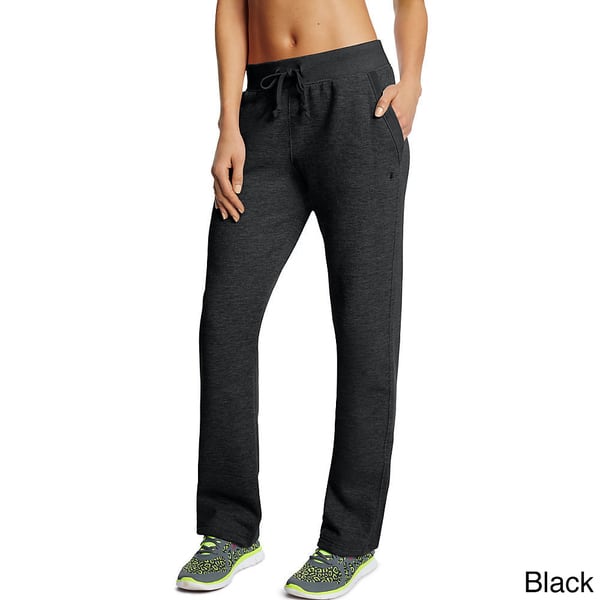 Champion Women's Fleece Open-bottom Pants - Overstock - 12305081 - Black -  M (8 - 10) - 2 Pocket