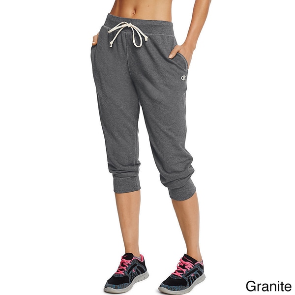 champion women's french terry capris