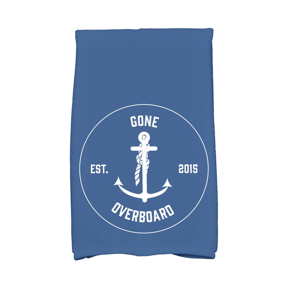 18 x 30-inch Gone Overboard Word Print Kitchen Towel