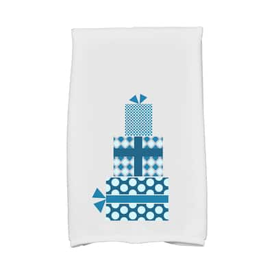 18 x 30-inch Gift Wrapped Holiday Geometric Print Kitchen Towel