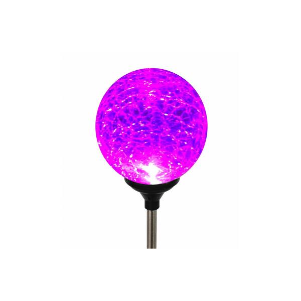 Shop Solar Led Color Changing Crackle Glass Globe Large 4 15