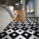 preview thumbnail 2 of 15, Jadida in Black & White Handmade 8x8-in Moroccan Tile (Pack 12)