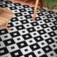 preview thumbnail 3 of 15, Jadida in Black & White Handmade 8x8-in Moroccan Tile (Pack 12)