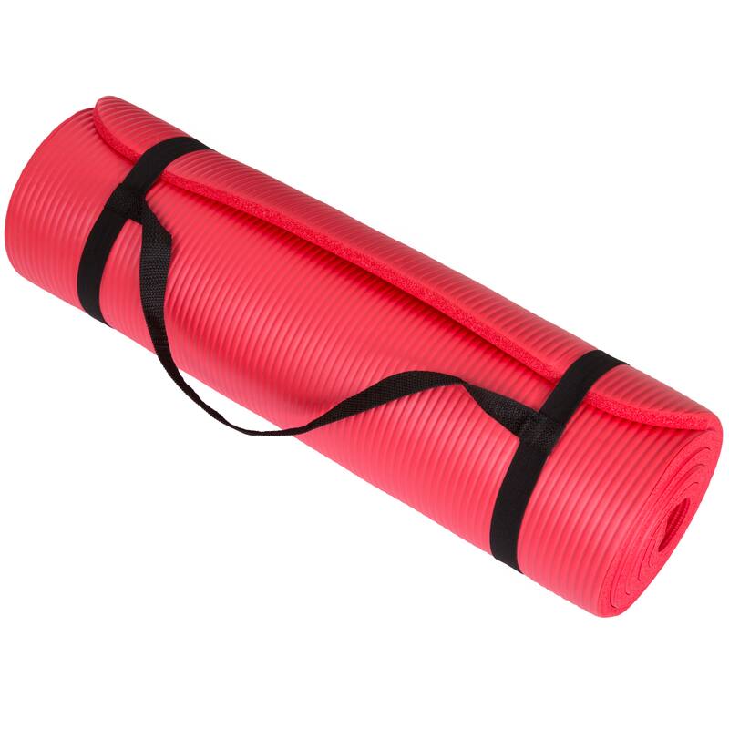 Thick Yoga Mat - Double Sided 1/2-Inch Workout Mat - 71x24-Inch Exercise Mat for Home Gym Fitness by Wakeman - 71" x 24" x 0.5"