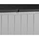 Keter Novel 90 Gallon Large Durable Resin Black and Grey Storage Deck Box For Lawn Garden Patio
