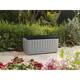 Keter Novel 90 Gallon Large Durable Resin Black and Grey Storage Deck Box For Lawn Garden Patio