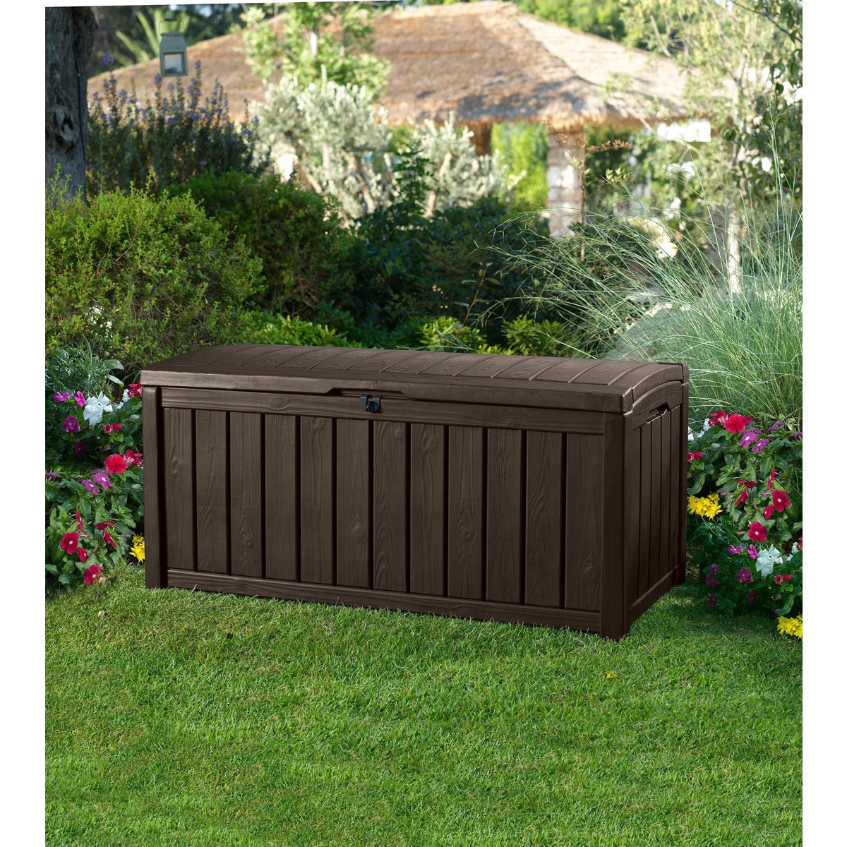 zien residentie Verloren Keter Glenwood 101 Gallon Large Brown Resin Outdoor Patio Deck Box Storage  For Lawn Patio Garden - Overstock - 12306128