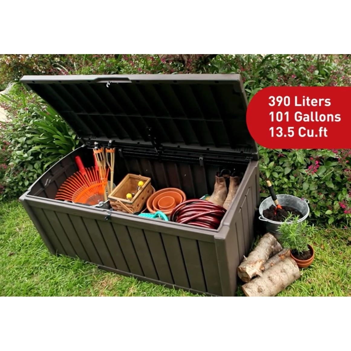 zien residentie Verloren Keter Glenwood 101 Gallon Large Brown Resin Outdoor Patio Deck Box Storage  For Lawn Patio Garden - Overstock - 12306128