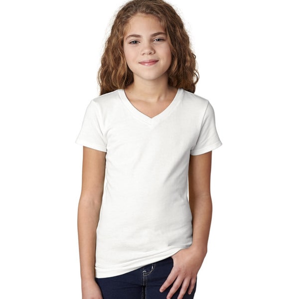 Download Next Level Girls' White The Adorable V-neck T-shirt - Free ...