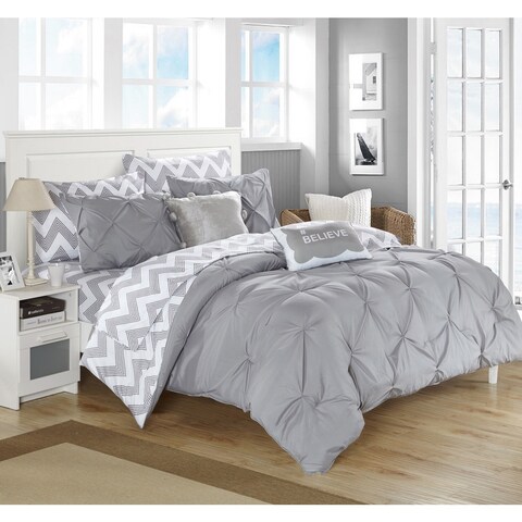 Chic Home Foxville Grey 9-Piece Bed in a Bag with Sheet Set
