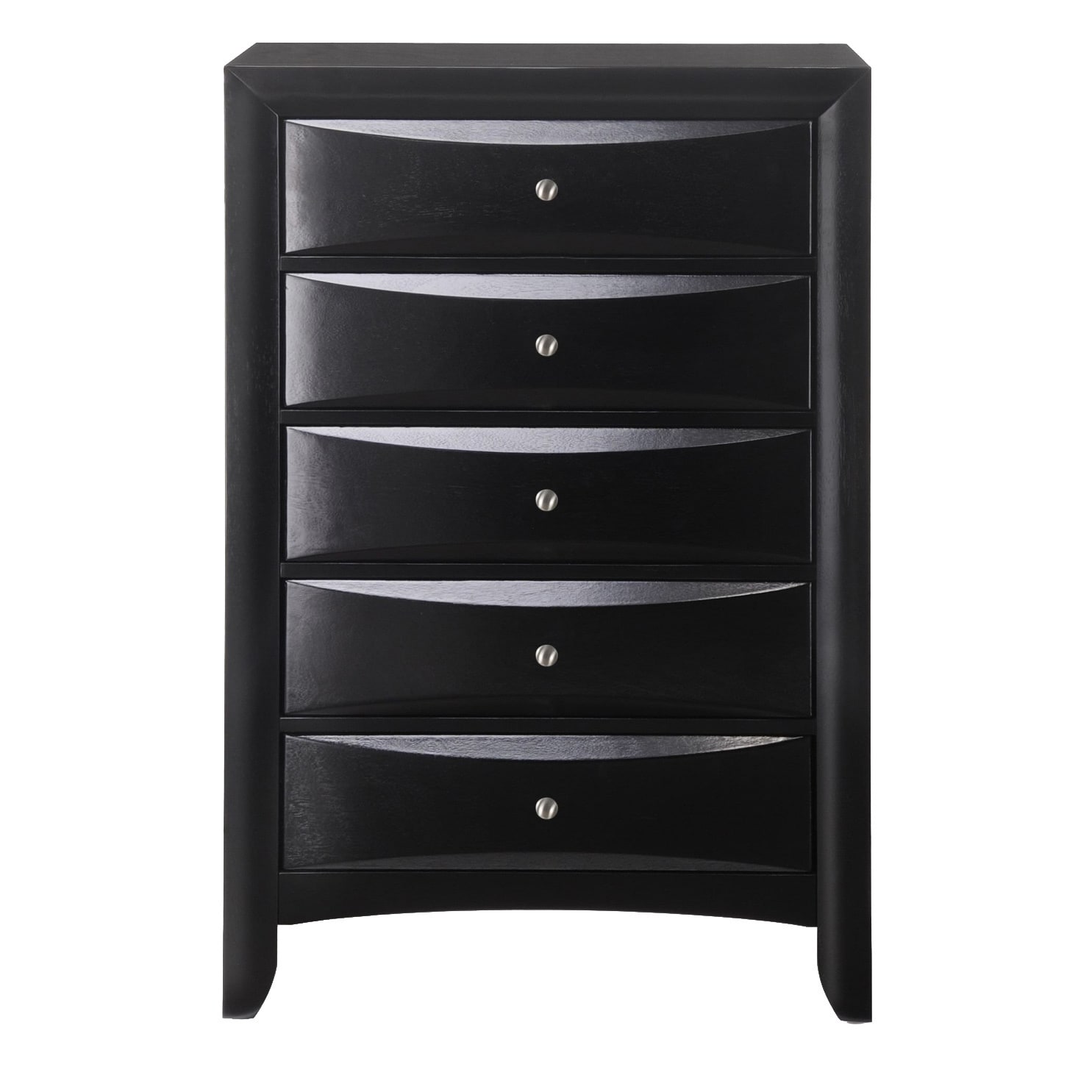 Ireland I Black Wood 5 Drawer Chest 12307144 Ireland I Black Wood 5 Drawer Chest
