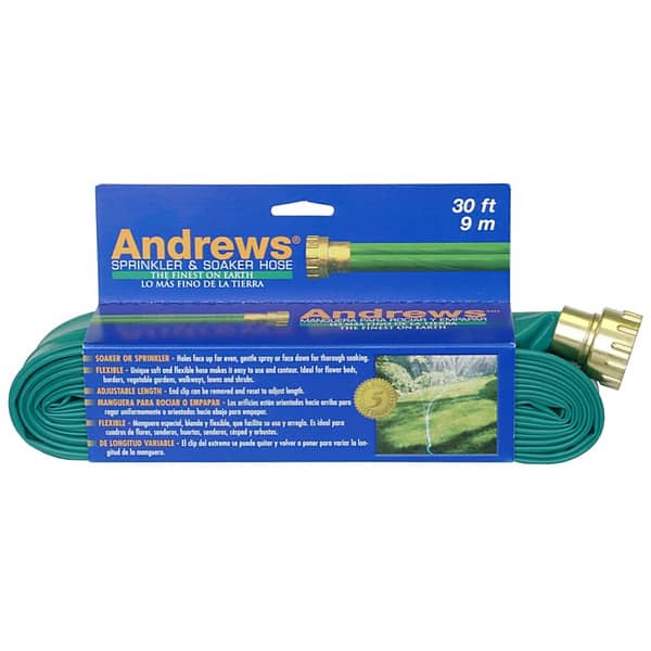 Andrews 1012346 30 feet 2 Tube Sprinkler & Soaker Hose Bed Bath