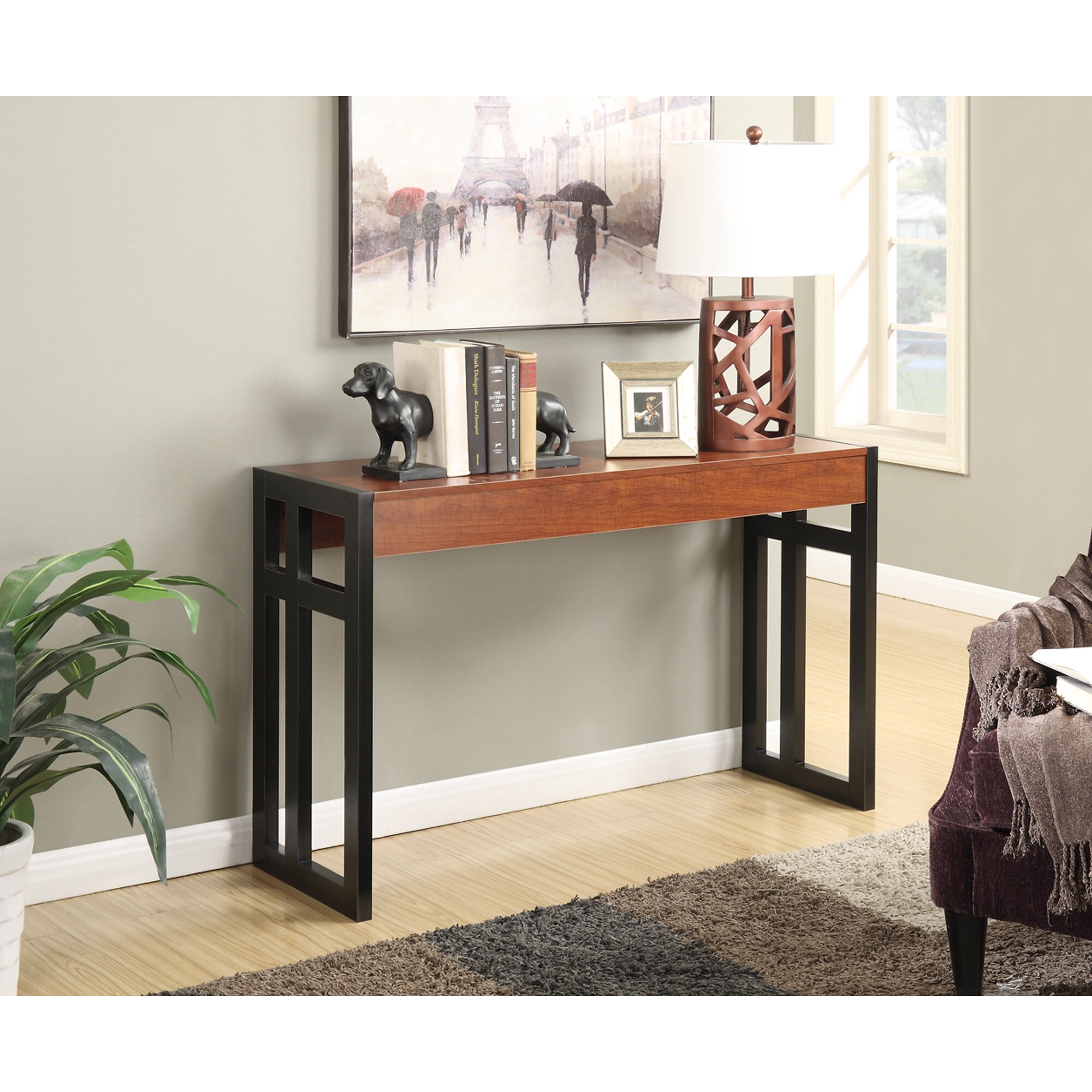 Carbon Loft Sohni Cherry Wood Console Table Carbon Loft Sohni Cherry Wood Console Table