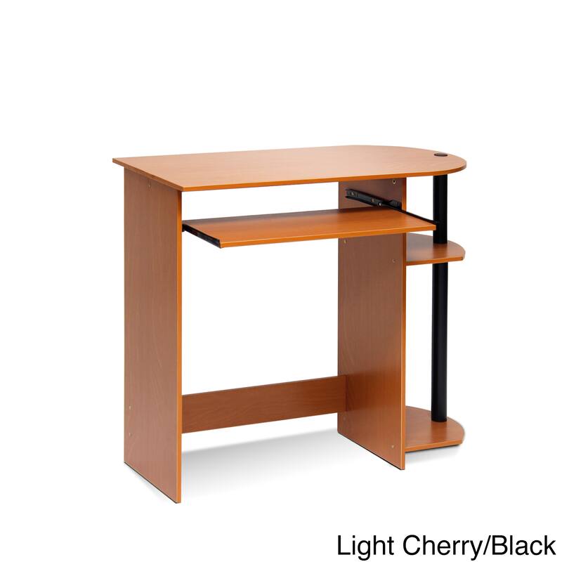 Porch & Den Delancey Easy Assembly Computer Desk - Cherry Finish