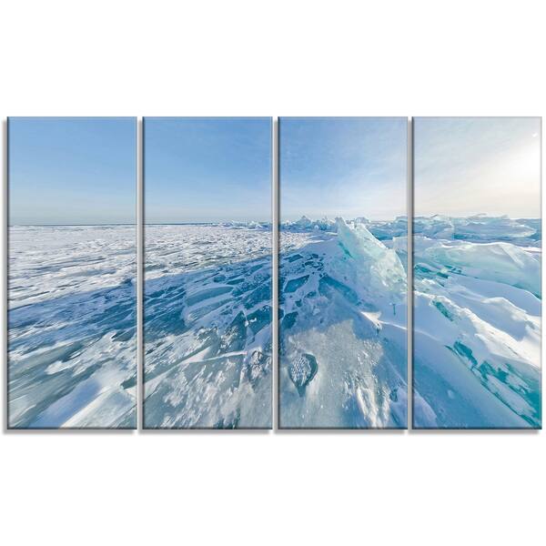 Shop Ice Hummocks In Lake Baikal Siberia Landscape Artwork Canvas Blue On Sale Overstock 12310214