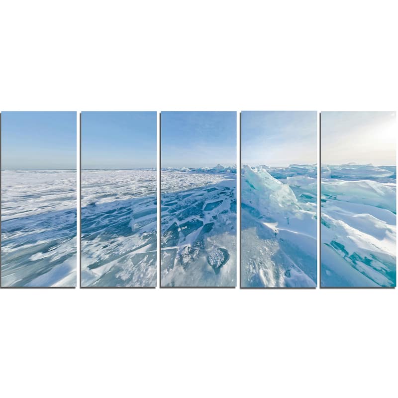 Ice Hummocks in Lake Baikal Siberia - Landscape Artwork Print on Canvas ...