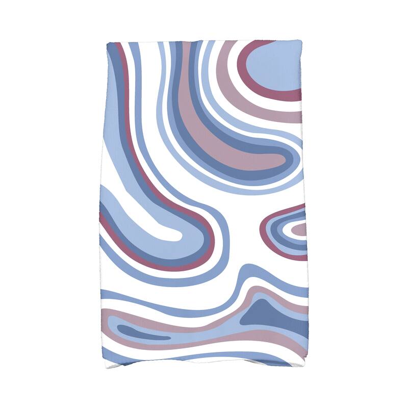 18 x 30-inch Agate Geometric Print Hand Towel - Purple