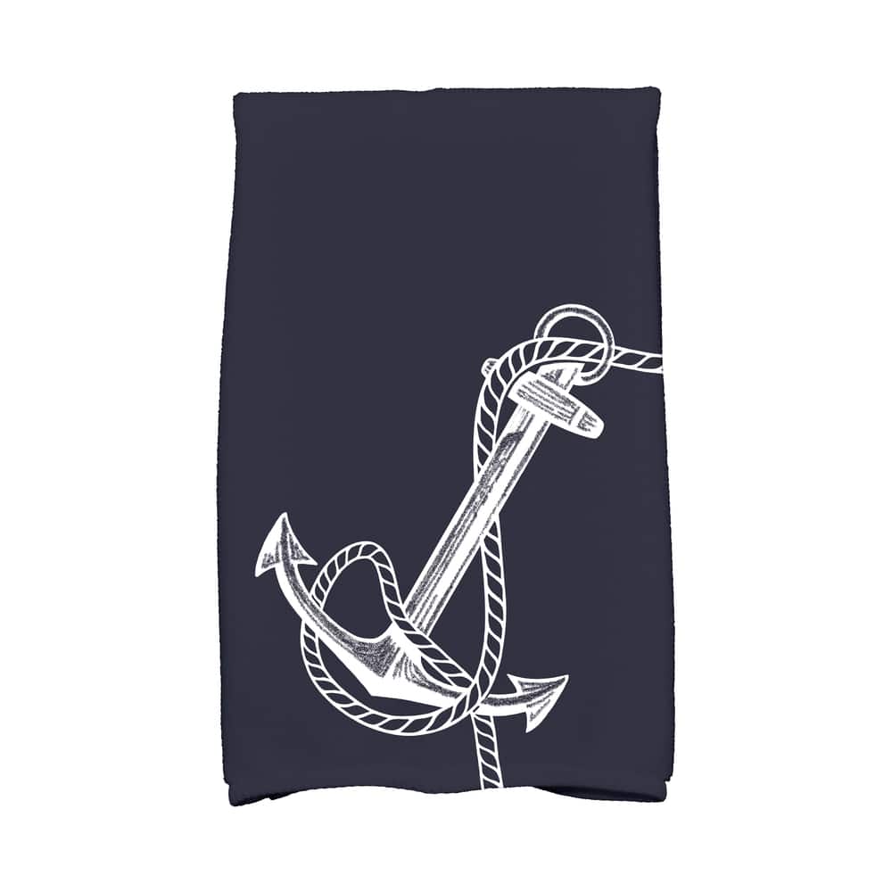 18 x 30-inch Anchored Geometric Print Hand Towel