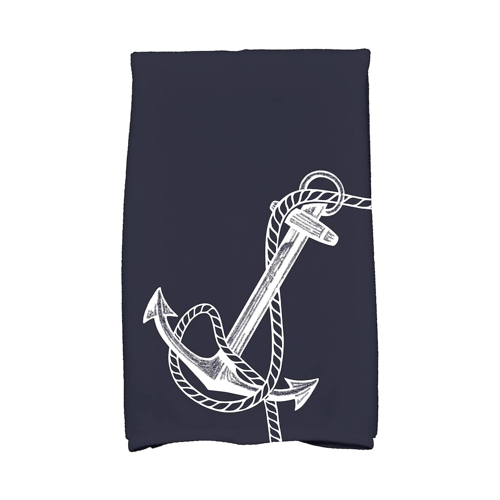 18 x 30-inch Anchored Geometric Print Hand Towel