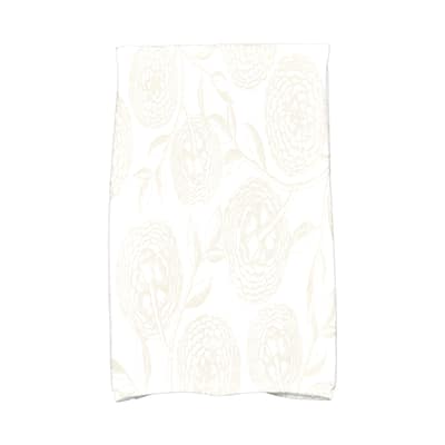 18 x 30-inch Antique Flowers Floral Print Hand Towel