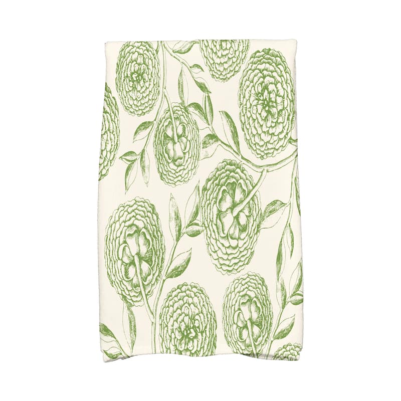 18 x 30-inch Antique Flowers Floral Print Hand Towel