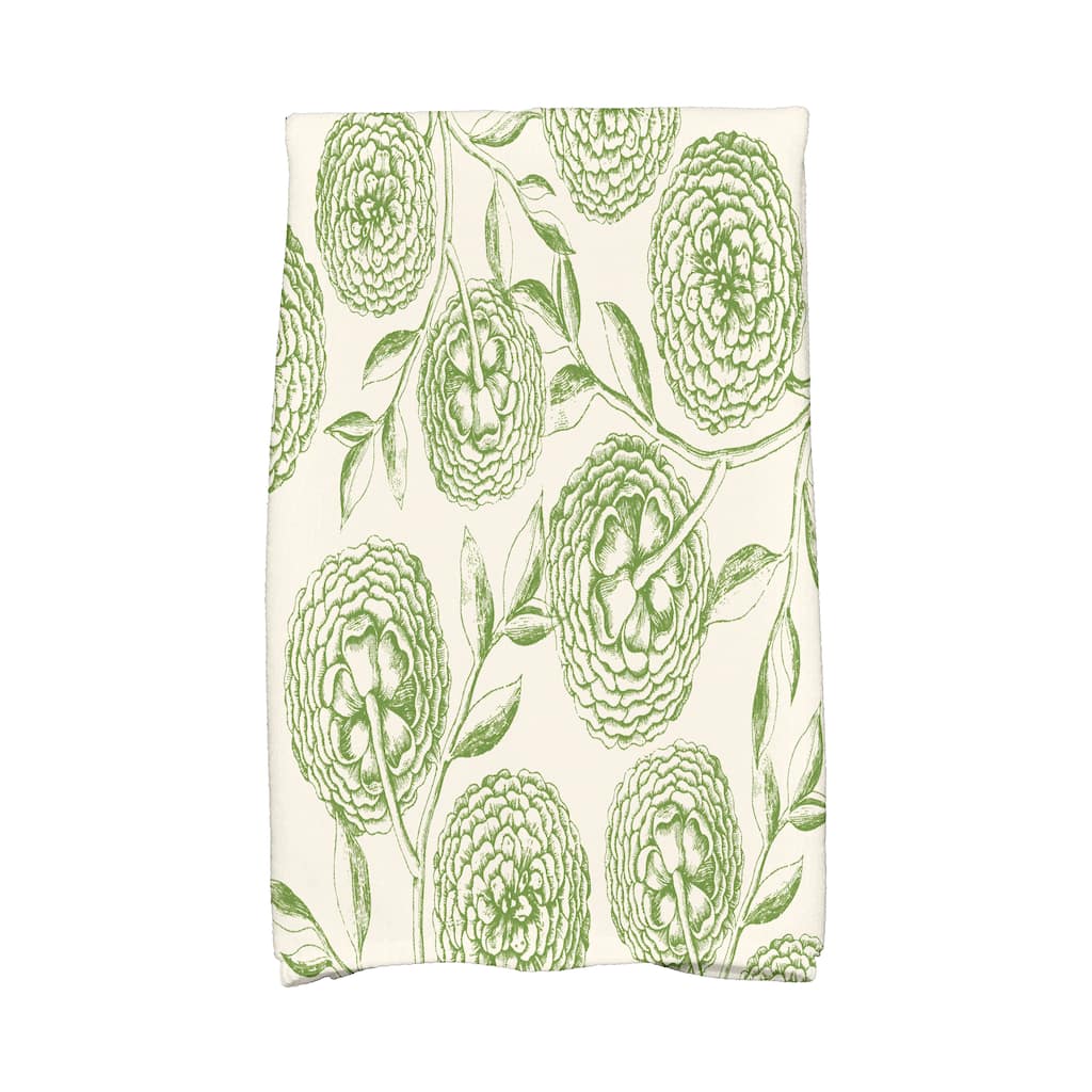 18 x 30-inch Antique Flowers Floral Print Hand Towel