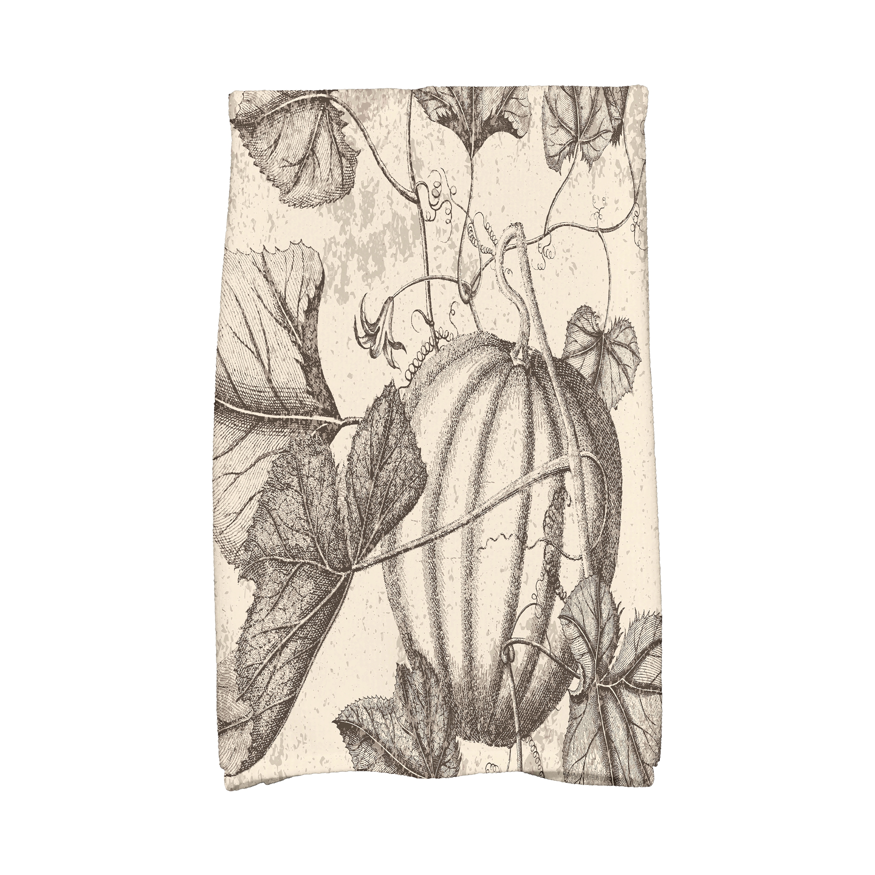 18 x 30-inch Antique Pumpkin Holiday Floral Print Hand Towel