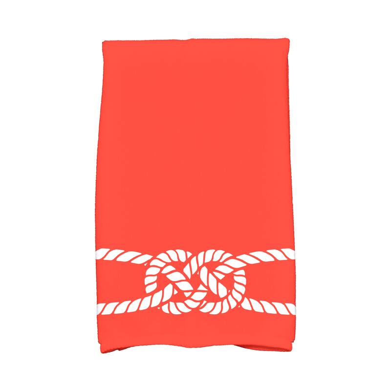 18 x 30-inch Carrick Bend Geometric Print Hand Towel - Orange