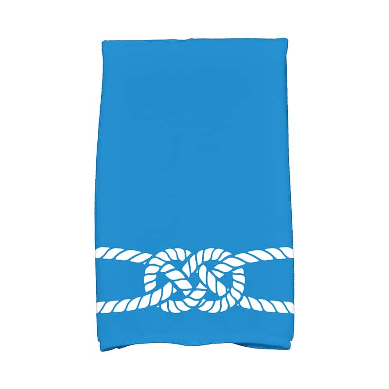 18 x 30-inch Carrick Bend Geometric Print Hand Towel - Blue