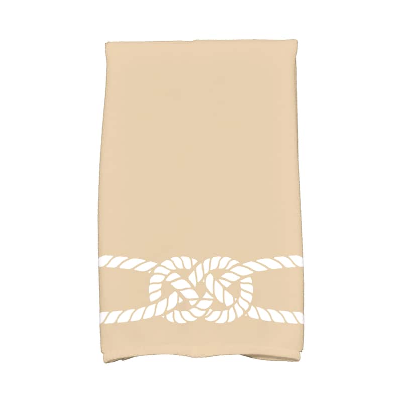 18 x 30-inch Carrick Bend Geometric Print Hand Towel - Taupe