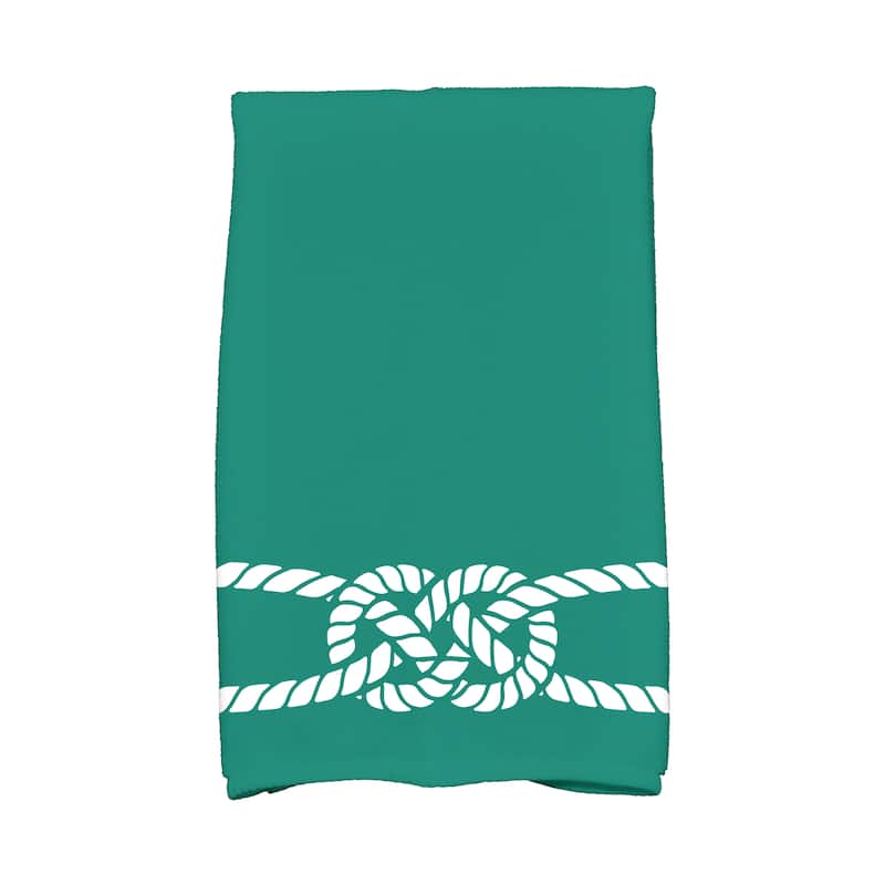 18 x 30-inch Carrick Bend Geometric Print Hand Towel - Green