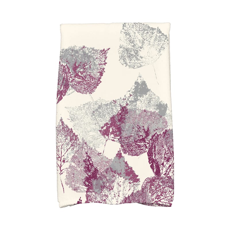 18 x 30-inch Fall Memories Floral Print Hand Towel - Purple