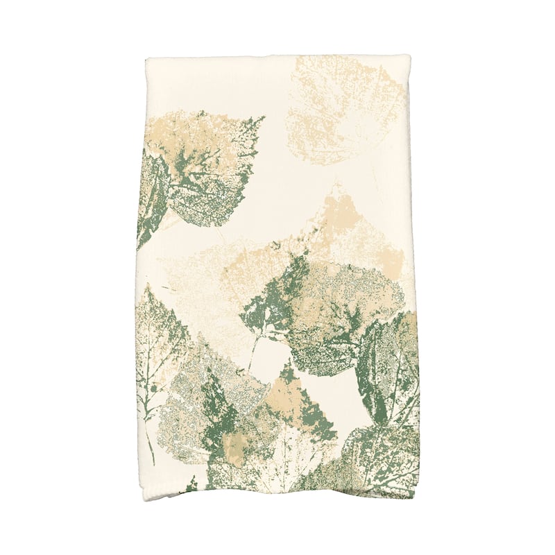 18 x 30-inch Fall Memories Floral Print Hand Towel - Green