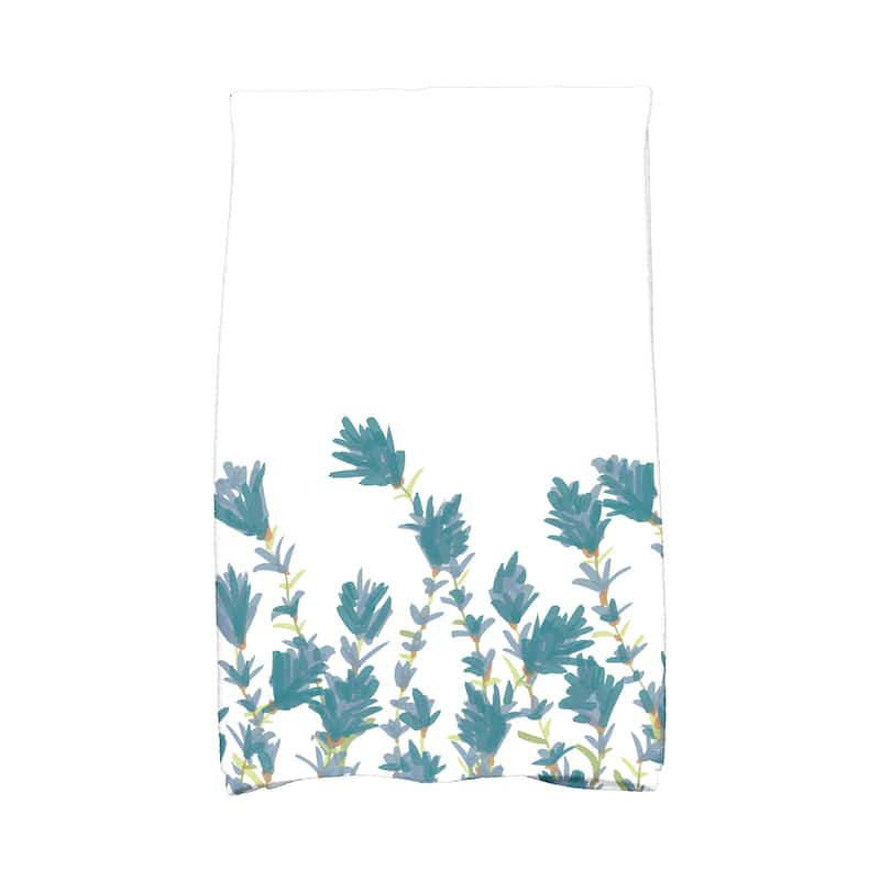 18 x 30-inch Floral Print Hand Towel - Blue