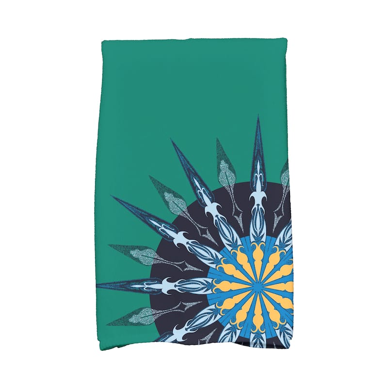 18 x 30-inch Sailor's Delight Geometric Print Hand Towel - Green
