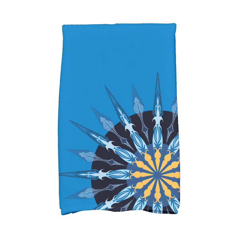 18 x 30-inch Sailor's Delight Geometric Print Hand Towel - Blue