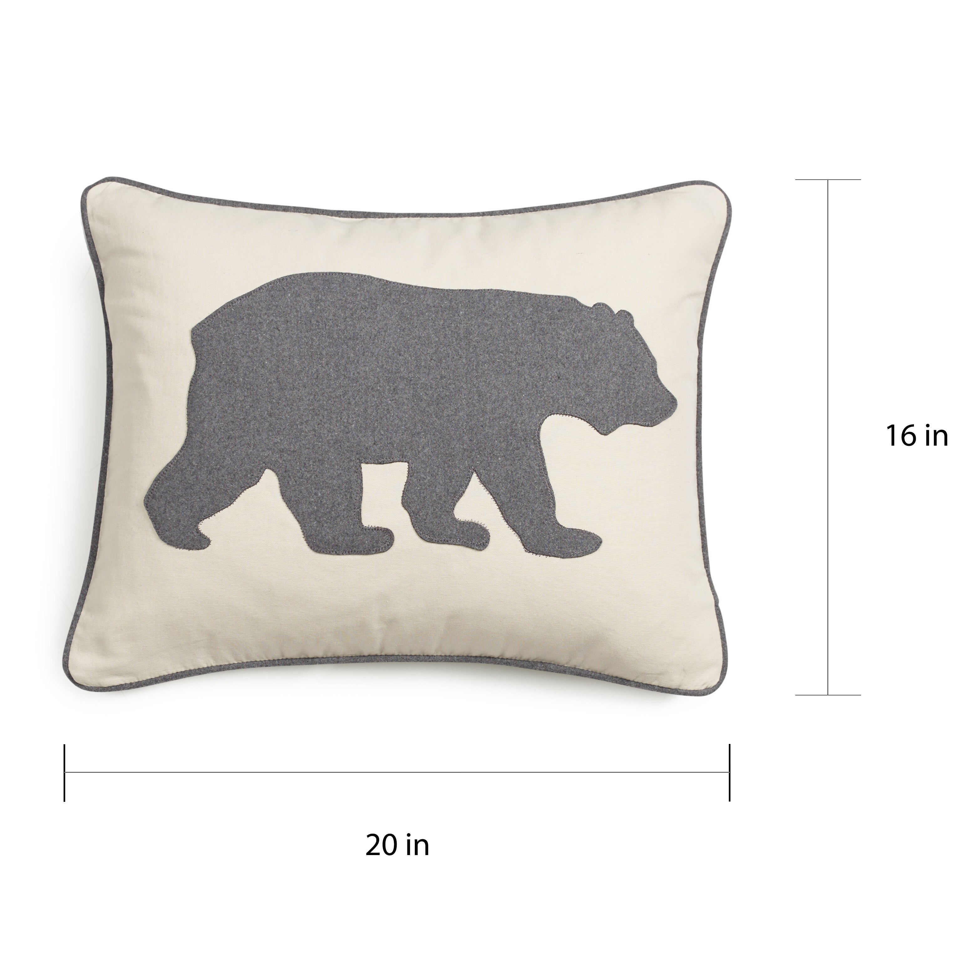 Shop Eddie Bauer Bear Felt 3 Colors Decorative Pillows On Sale