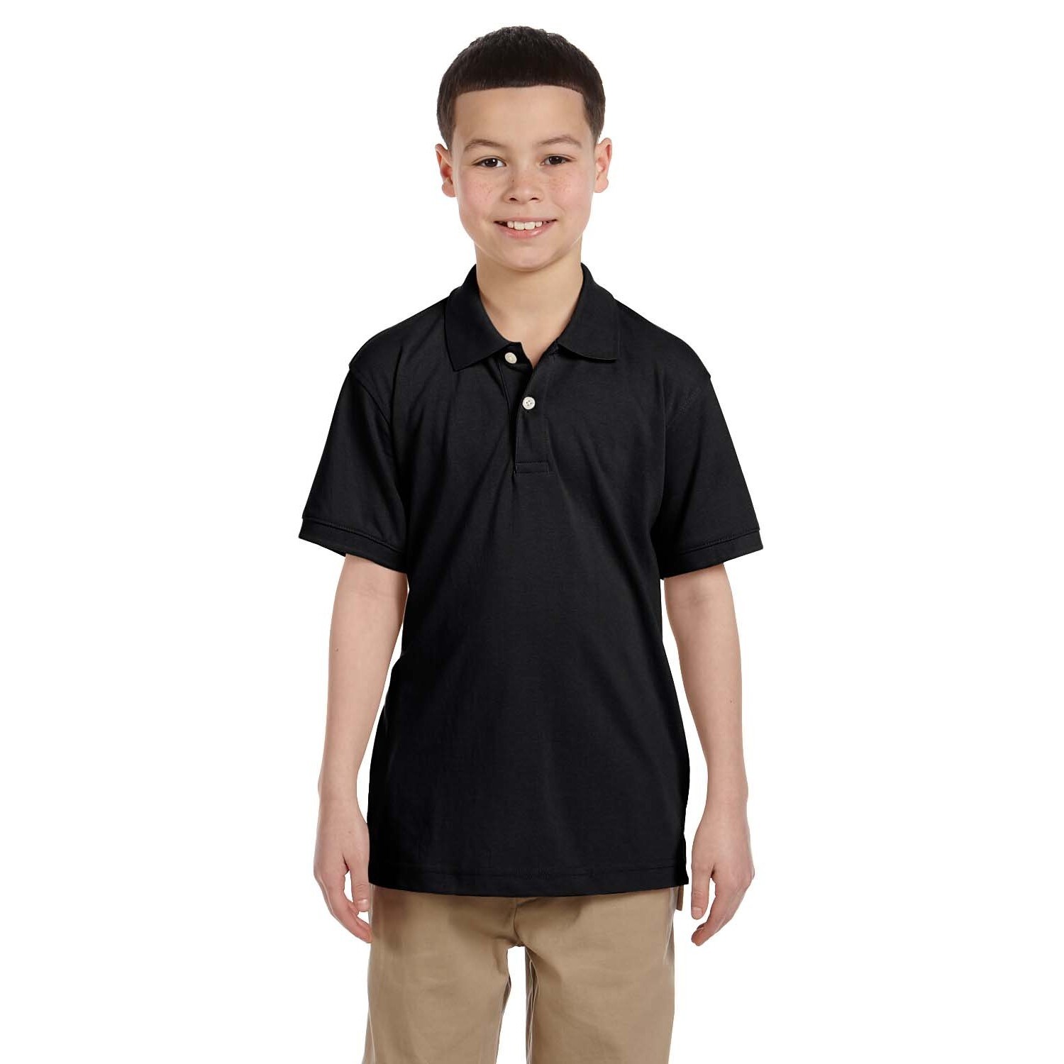 Easy Blend Boys' Black Polo Shirt 