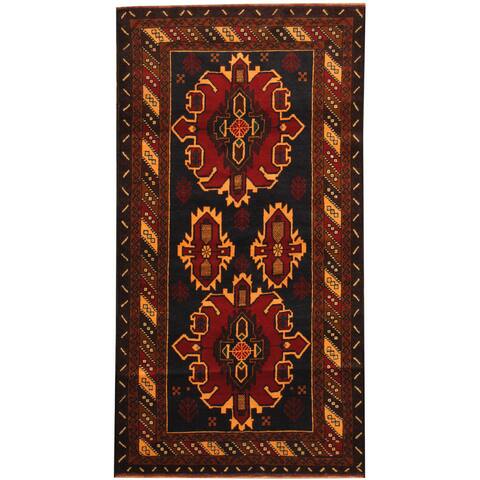Handmade One-of-a-Kind Balouchi Wool Rug (Afghanistan) - 3'7 x 6'9