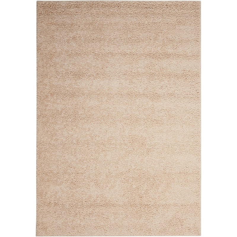 Nourison Bonita BON01 Shag Area Rug - 3' 2" x 5' - Cream - Rectangle