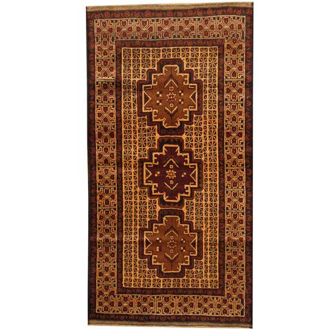 Handmade One-of-a-Kind Balouchi Wool Rug (Afghanistan) - 3'6 x 6'9