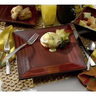 Oneida Adriatic Red 32-Piece Dinnerware Set, Service for 8 - Bed