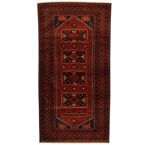 Handmade One-of-a-Kind Balouchi Wool Rug (Afghanistan) - 3'7 x 6'8