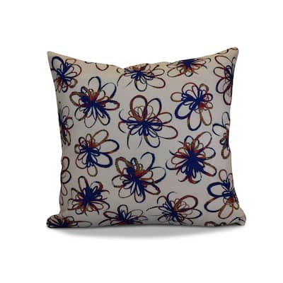 16 x 16-inch, Penelope, Floral Holiday Print Pillow