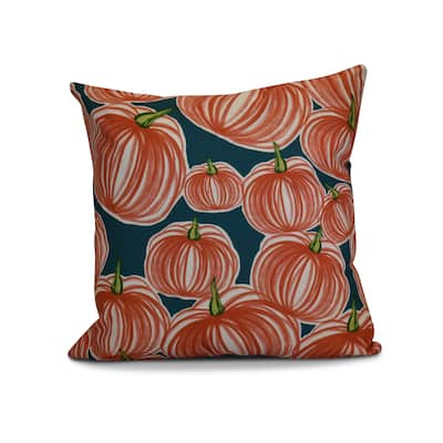 16 x 16-inch, Pumpkins-A-Plenty, Geometric Print Outdoor Pillow