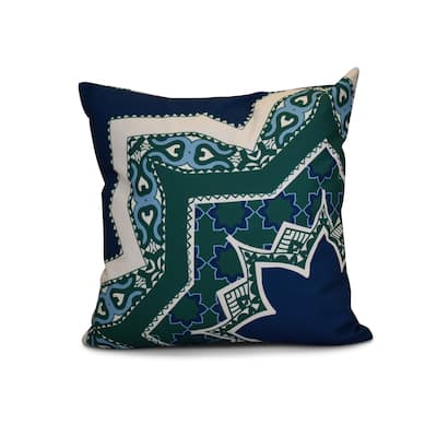 16 x 16-inch, Rising Star, Geometric Print Outdoor Pillow