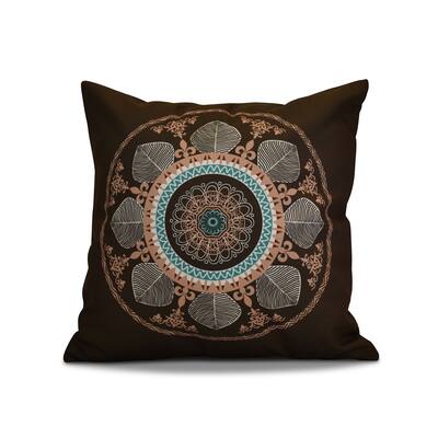16 x 16-inch, Stained Glass, Geometric Print Outdoor Pillow