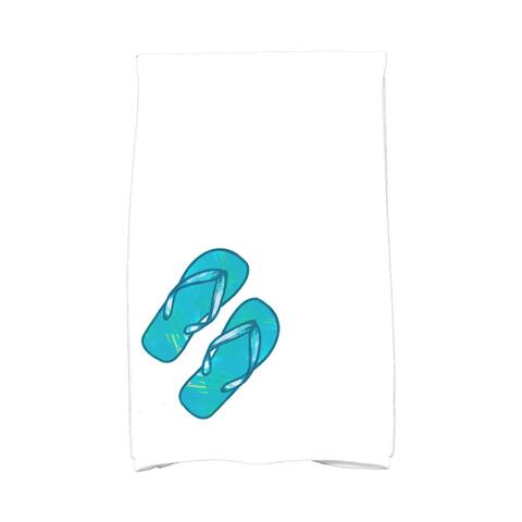 18 x 30-inch, Flip Flops, Geometric Print Kitchen Towel