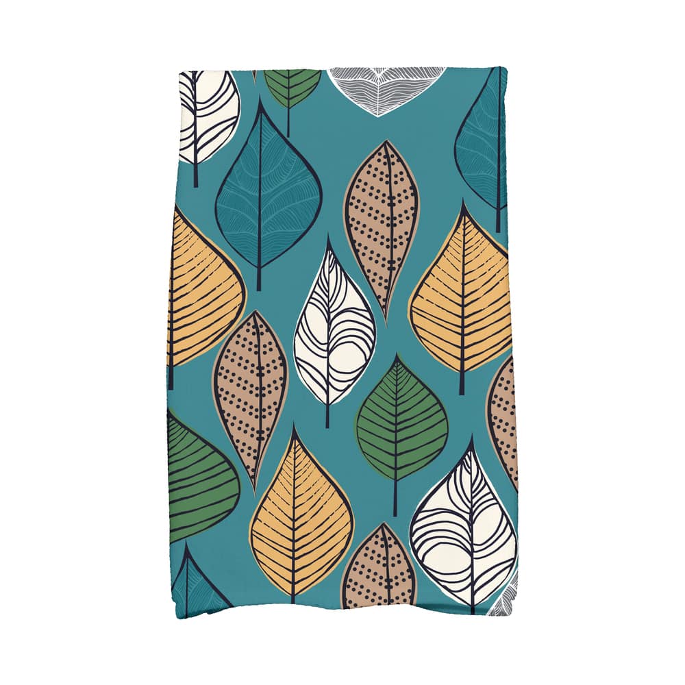 18 x 30-inch, Autumn Leaves, Floral Print Kitchen Towel