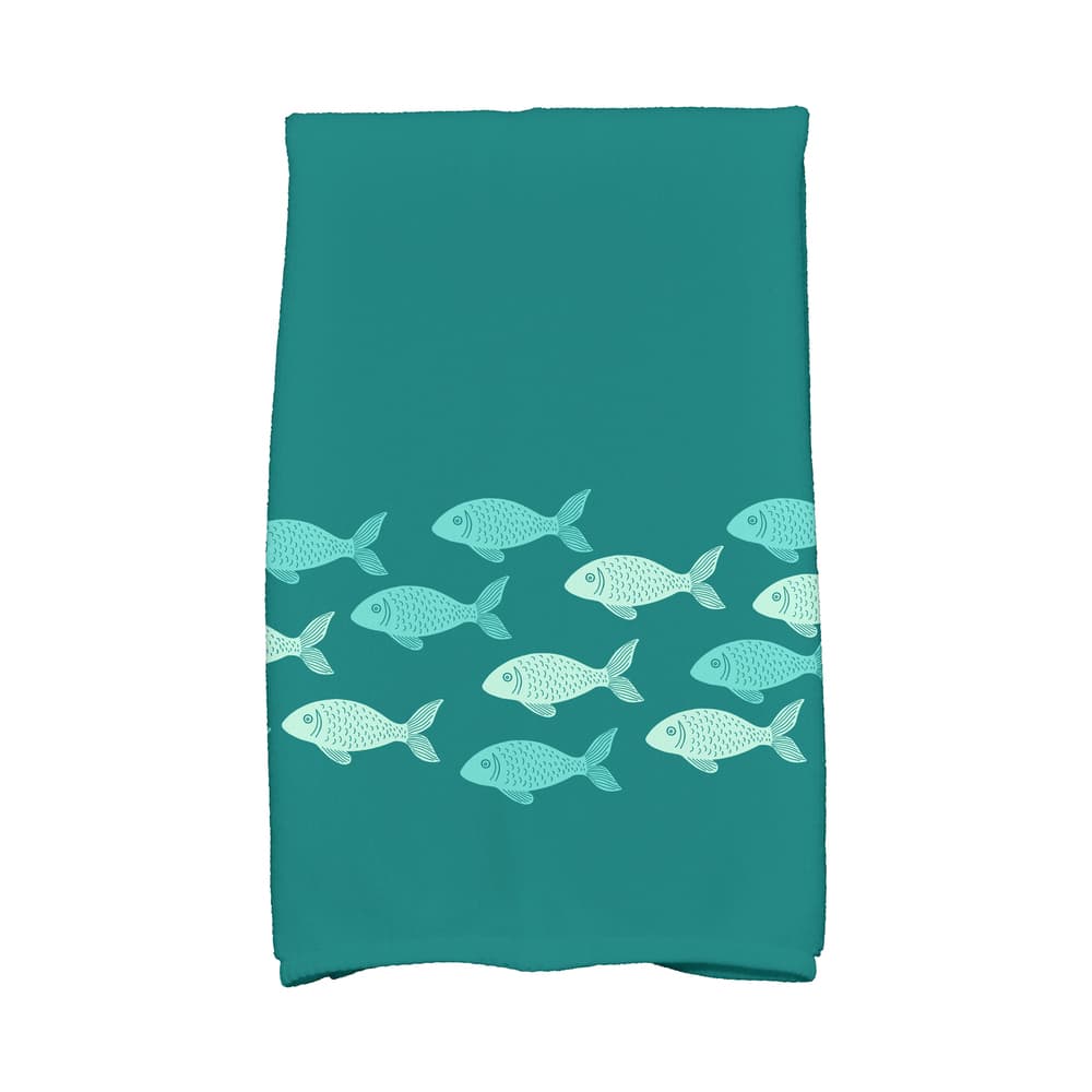18 x 30-inch, Fish Line, Animal Print Kitchen Towel